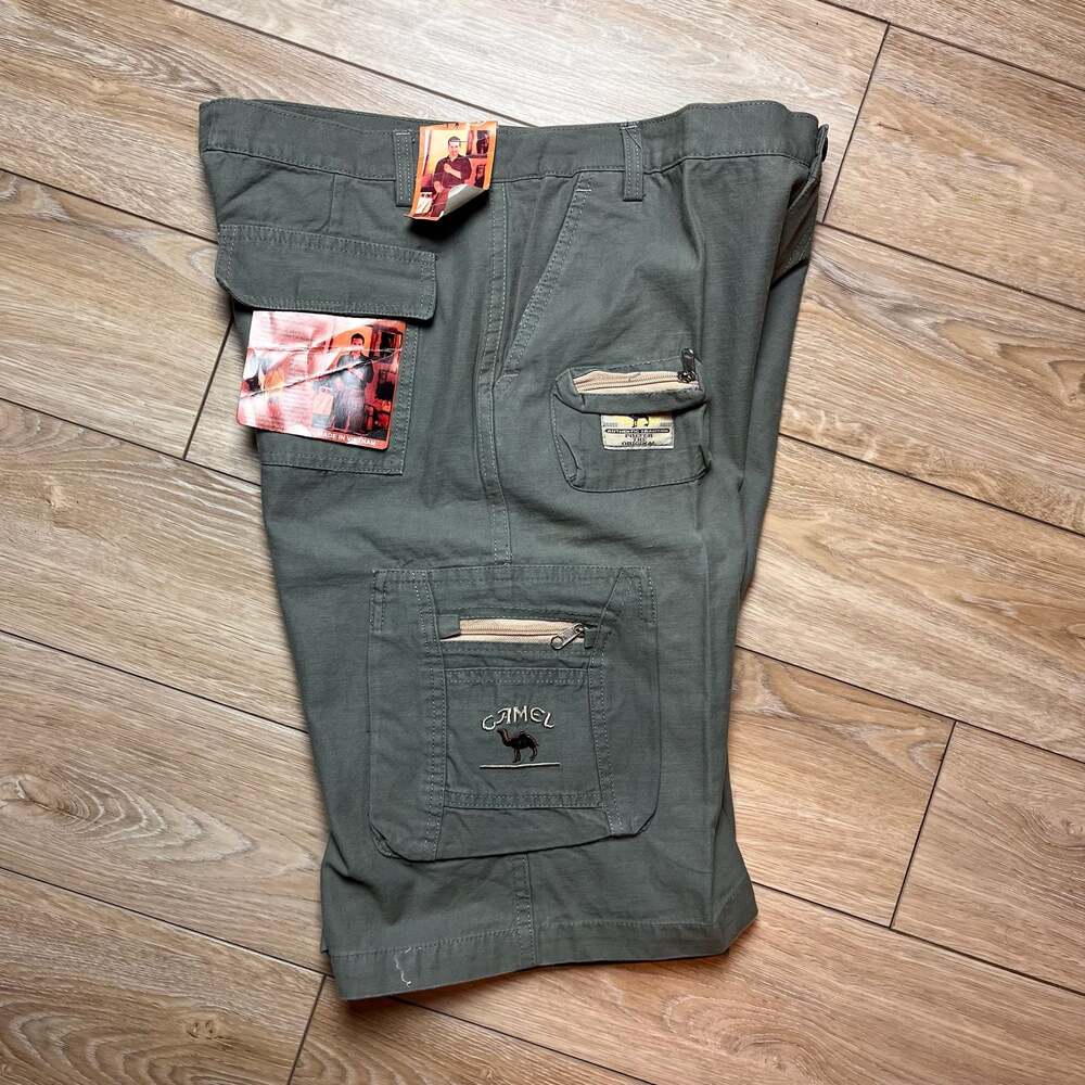 Camel Active Vintage Multipocket Cargo Shorts Olive Green